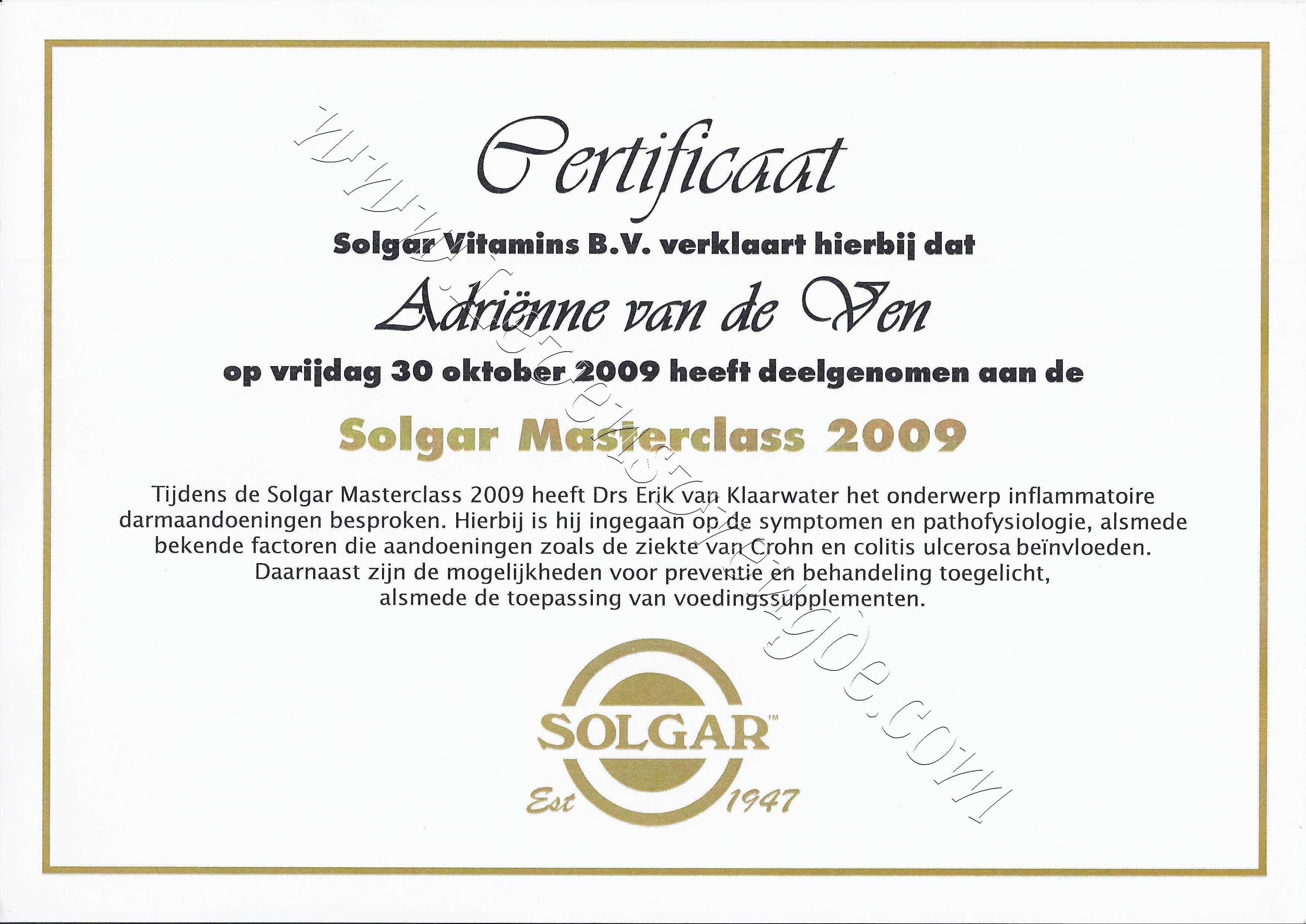 Solgar MasterCLass - Inflammatoire darmaandoeningen, Crohn
